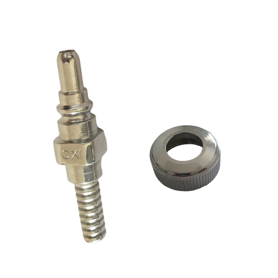 Conector aga aramed oxígeno medicinal Espiga con tuerca Para Manguera de ¼